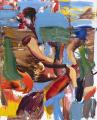 Sebastian Hosu: In The Landscape IV, 2020, Öl auf Leinwand, 160 x 130 cm 

